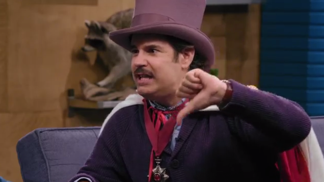 Lord Andrew Lloyd Webber (Paul F. Tompkins) gives the thumbs-down (Screenshot: IFC)